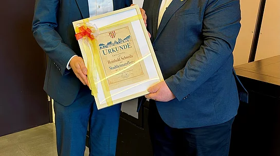 Bürgermeister Tobias Roppelt, Stadtheimatpfleger Reinhold Schweda